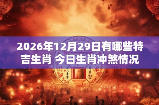 2026年12月29日有哪些特吉生肖 今日生肖冲煞情况