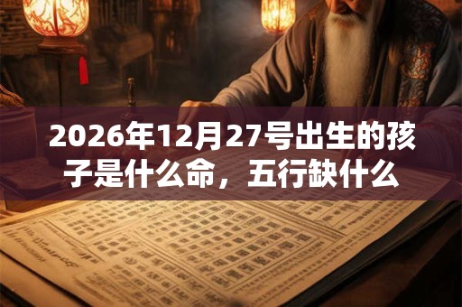 2026年12月27号出生的孩子是什么命，五行缺什么