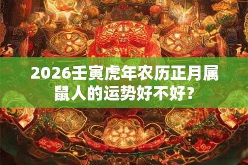 2026壬寅虎年农历正月属鼠人的运势好不好？