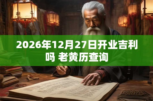 2026年12月27日开业吉利吗 老黄历查询