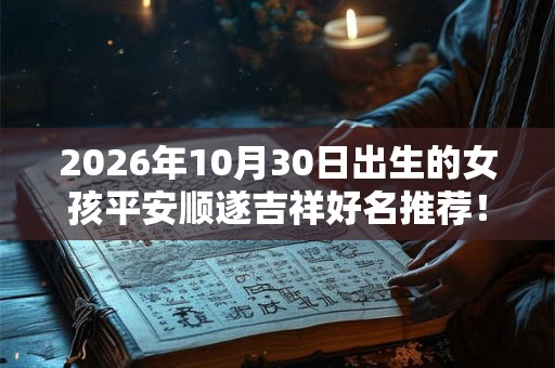 2026年10月30日出生的女孩平安顺遂吉祥好名推荐！