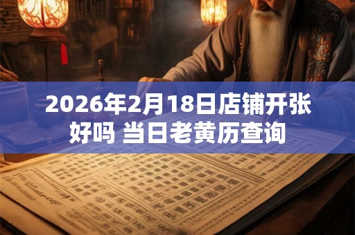 2026年2月18日店铺开张好吗 当日老黄历查询
