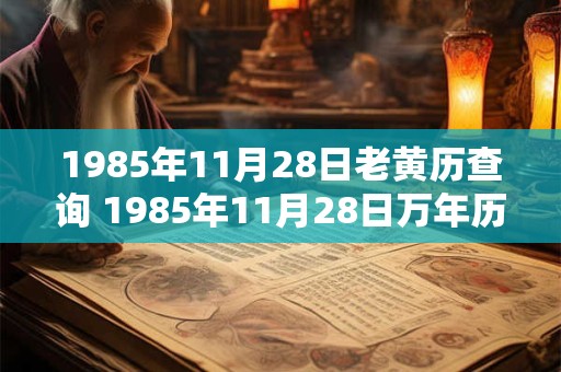 1985年11月28日老黄历查询 1985年11月28日万年历黄道吉日