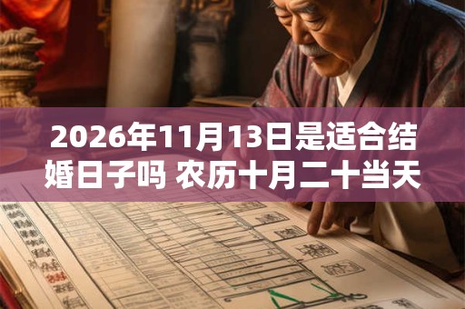 2026年11月13日是适合结婚日子吗 农历十月二十当天嫁娶适合吗