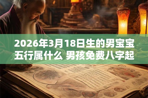 2026年3月18日生的男宝宝五行属什么 男孩免费八字起名
