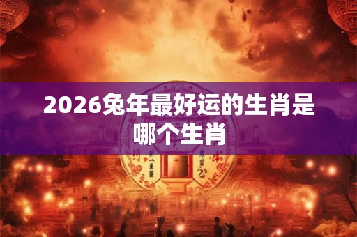 2026兔年最好运的生肖是哪个生肖