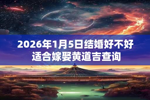 2026年1月5日结婚好不好 适合嫁娶黄道吉查询