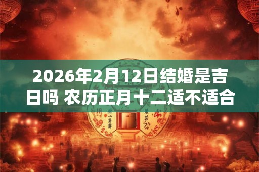 2026年2月12日结婚是吉日吗 农历正月十二适不适合操办婚嫁之事
