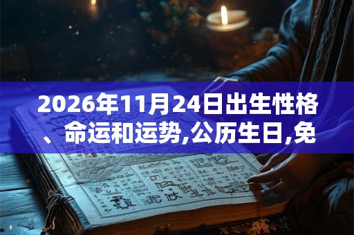 2026年11月24日出生性格、命运和运势,公历生日,免费算命