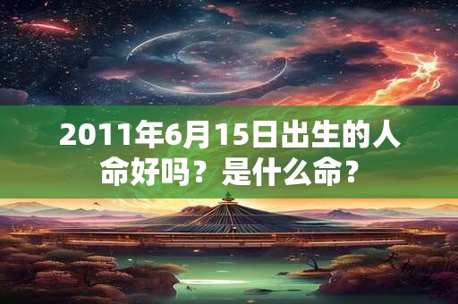 2011年6月15日出生的人命好吗？是什么命？