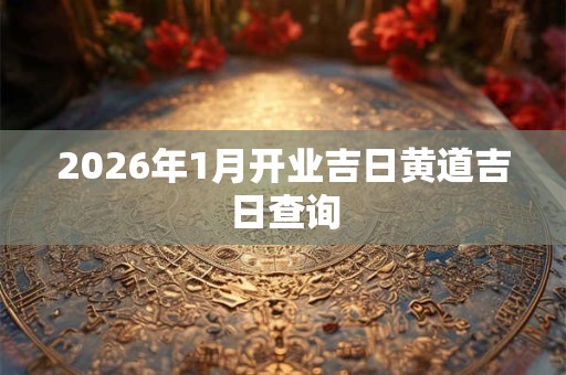 2026年1月开业吉日黄道吉日查询