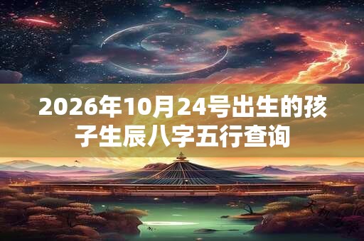 2026年10月24号出生的孩子生辰八字五行查询 2026年10月24号出生的孩子生辰八字五行查询