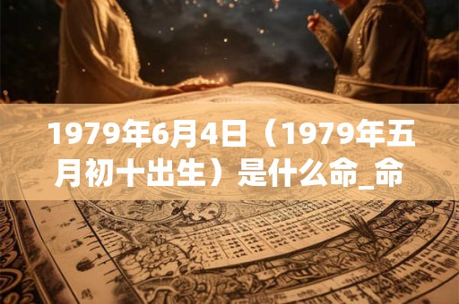 1979年6月4日（1979年五月初十出生）是什么命_命运如何