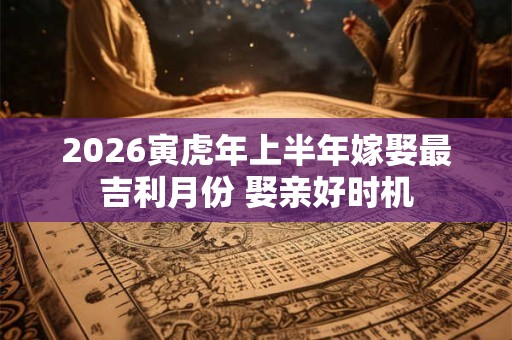 2026寅虎年上半年嫁娶最吉利月份 娶亲好时机 2026寅虎年上半年嫁娶最吉利月份 娶亲好时机