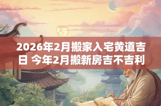 2026年2月搬家入宅黄道吉日 今年2月搬新房吉不吉利