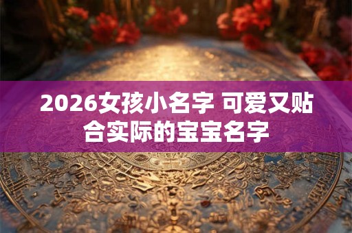 2026女孩小名字 可爱又贴合实际的宝宝名字