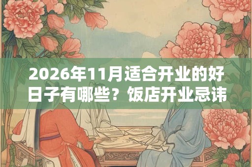 2026年11月适合开业的好日子有哪些？饭店开业忌讳什么