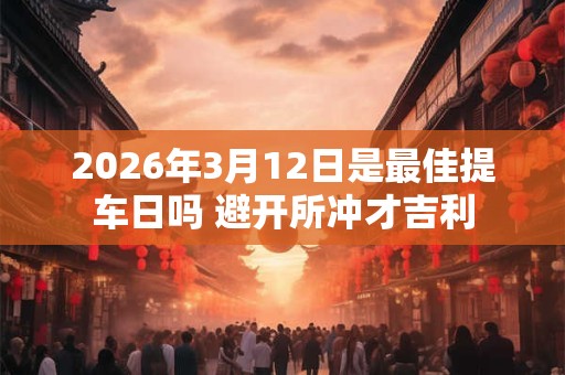 2026年3月12日是最佳提车日吗 避开所冲才吉利