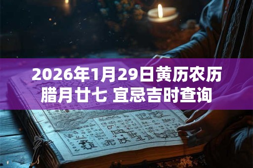 2026年1月29日黄历农历腊月廿七 宜忌吉时查询