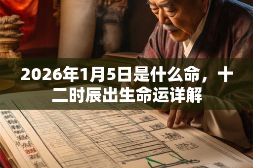 2026年1月5日是什么命，十二时辰出生命运详解