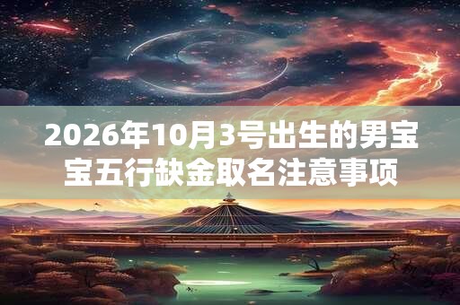 2026年10月3号出生的男宝宝五行缺金取名注意事项 2026年10月3号出生的男宝宝五行缺金取名注意事项