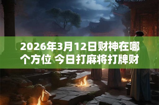 2026年3月12日财神在哪个方位 今日打麻将打牌财运方位！