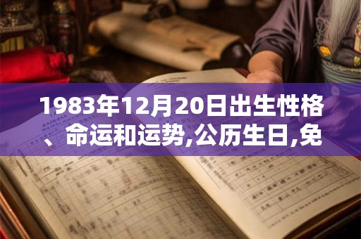 1983年12月20日出生性格、命运和运势,公历生日,免费算命