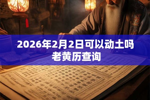 2026年2月2日可以动土吗 老黄历查询 2026年2月2日可以动土吗 老黄历查询
