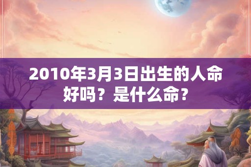 2010年3月3日出生的人命好吗?是什么命? 2010年3月3日出生的人命好吗?是什么命?