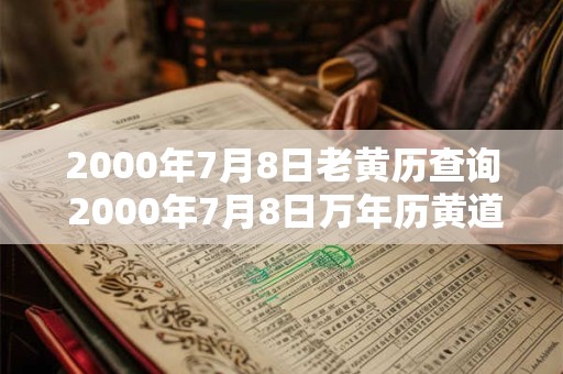 2000年7月8日老黄历查询 2000年7月8日万年历黄道吉日 2000年7月8日老黄历查询 2000年7月8日万年历黄道吉日