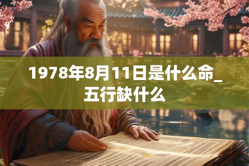 1978年8月11日是什么命_五行缺什么 1978年8月11日是什么命_五行缺什么