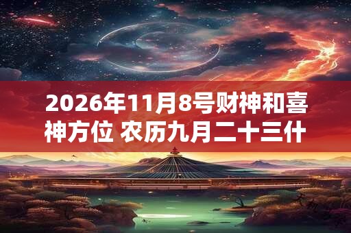 2026年11月8号财神和喜神方位 农历九月二十三什么时辰吉