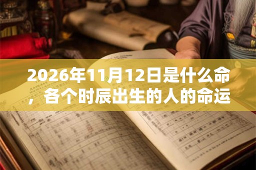 2026年11月12日是什么命，各个时辰出生的人的命运