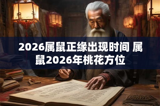 2026属鼠正缘出现时间 属鼠2026年桃花方位