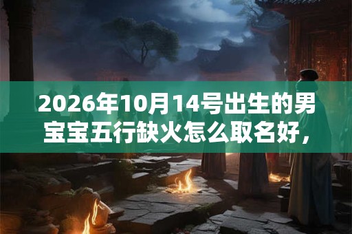 2026年10月14号出生的男宝宝五行缺火怎么取名好，该注意什么