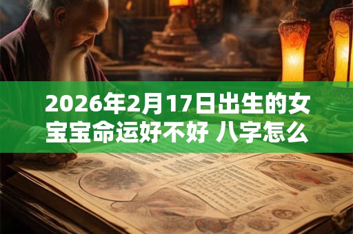 2026年2月17日出生的女宝宝命运好不好 八字怎么样 2026年2月17日出生的女宝宝命运好不好 八字怎么样