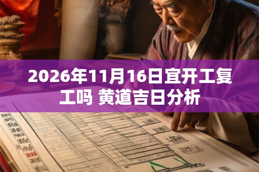 2026年11月16日宜开工复工吗 黄道吉日分析
