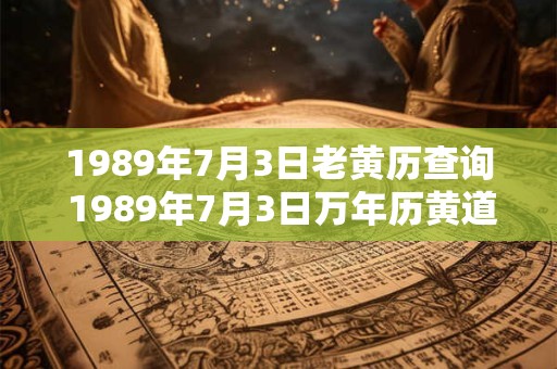 1989年7月3日老黄历查询 1989年7月3日万年历黄道吉日