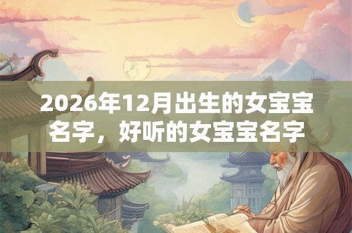 2026年12月出生的女宝宝名字,好听的女宝宝名字 2026年12月出生的女宝宝名字,好听的女宝宝名字