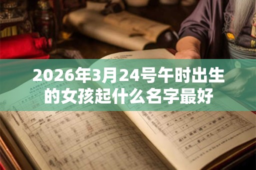 2026年3月24号午时出生的女孩起什么名字最好