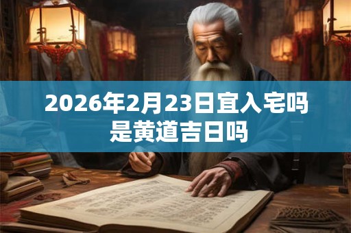 2026年2月23日宜入宅吗 是黄道吉日吗 2026年2月23日宜入宅吗 是黄道吉日吗