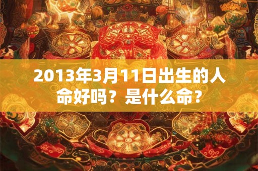 2013年3月11日出生的人命好吗?是什么命? 2013年3月11日出生的人命好吗?是什么命?