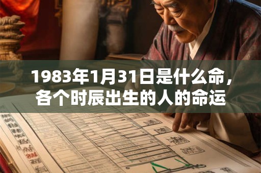1983年1月31日是什么命，各个时辰出生的人的命运