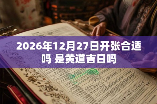 2026年12月27日开张合适吗 是黄道吉日吗