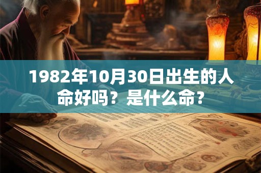 1982年10月30日出生的人命好吗?是什么命? 1982年10月30日出生的人命好吗?是什么命?