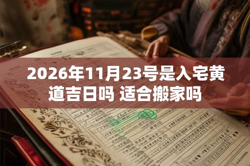2026年11月23号是入宅黄道吉日吗 适合搬家吗