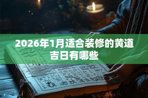 2026年1月适合装修的黄道吉日有哪些