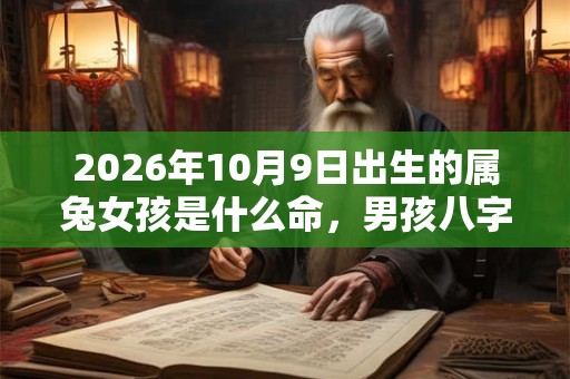 2026年10月9日出生的属兔女孩是什么命，男孩八字命运分析