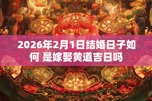 2026年2月1日结婚日子如何 是嫁娶黄道吉日吗