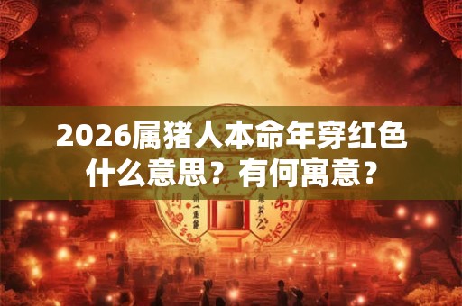 2026属猪人本命年穿红色什么意思？有何寓意？